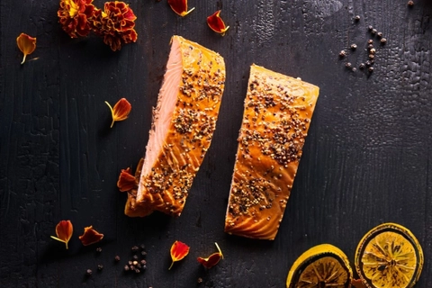 2 Pavés de saumon fumé à chaud